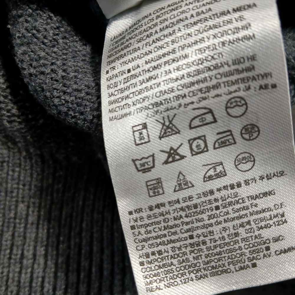 Banana Republic Henley Sweater Mens Large Gray Cotton Mock Neck Button Pockets - Picture 7 of 11